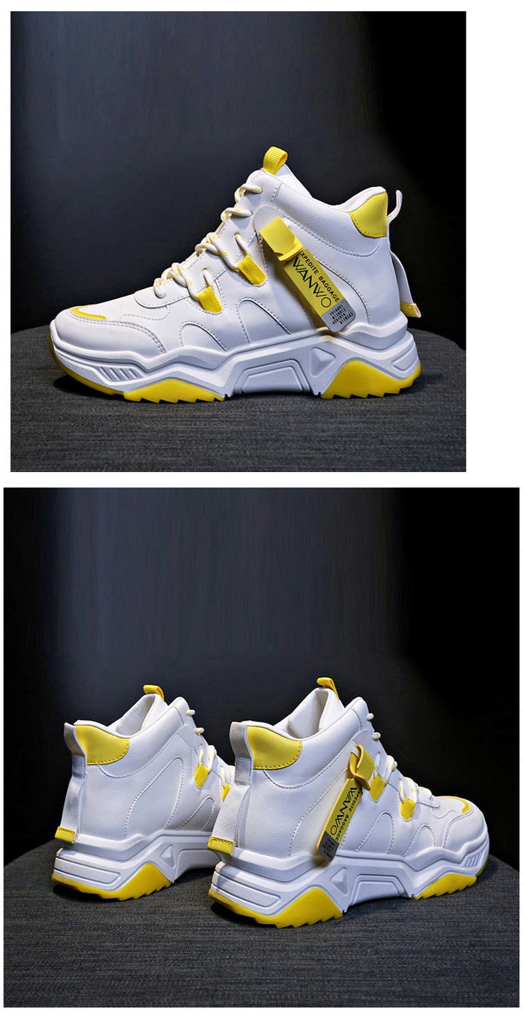 Women’s White High-Top Sneakers – Classic Style with Everyday Comfor