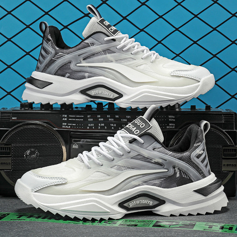 Men’s Fashion Lace-Up Sneakers – Breathable, Wear-Resistant & Height-Increasing