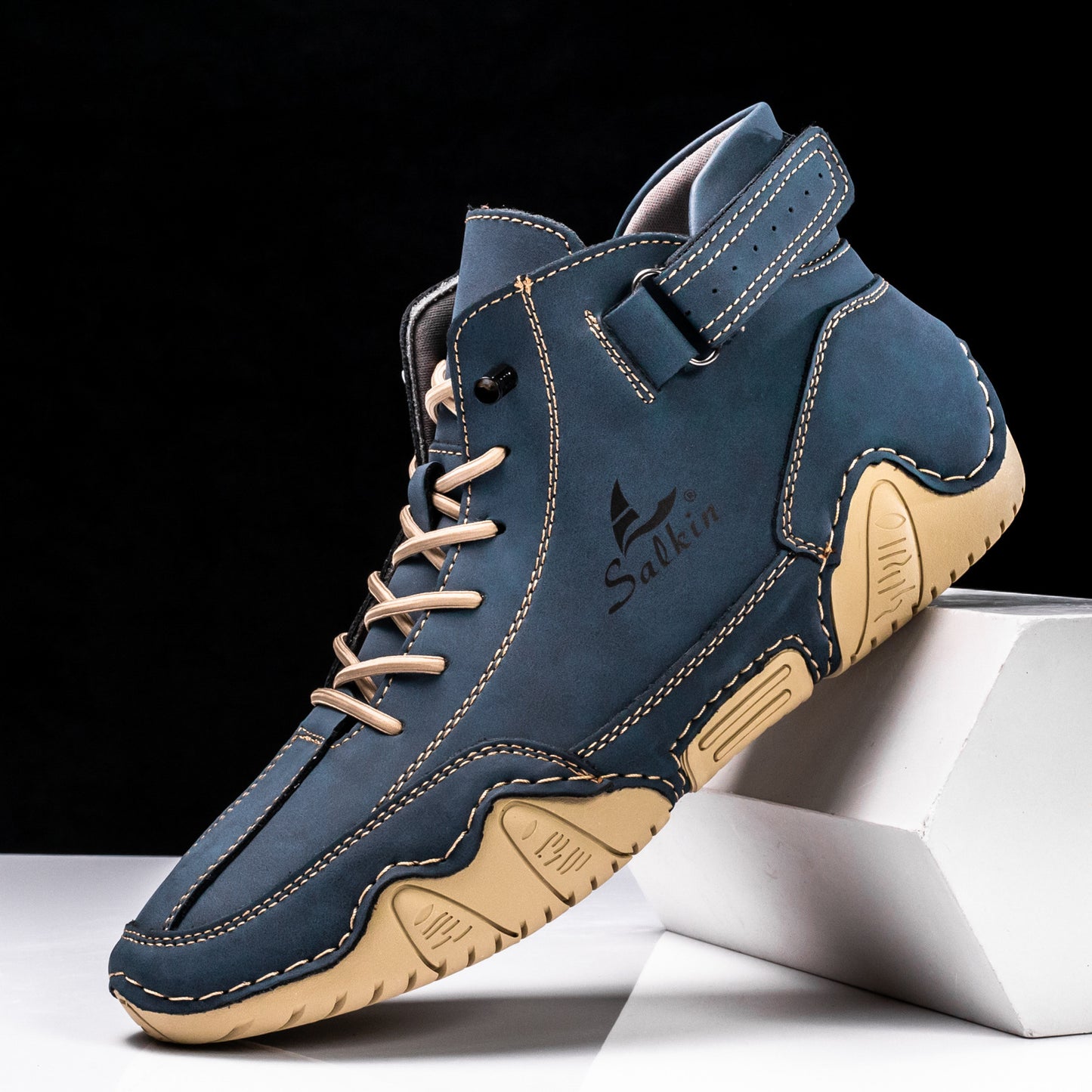 Octopus Men's High-Top Leather Martin Boots