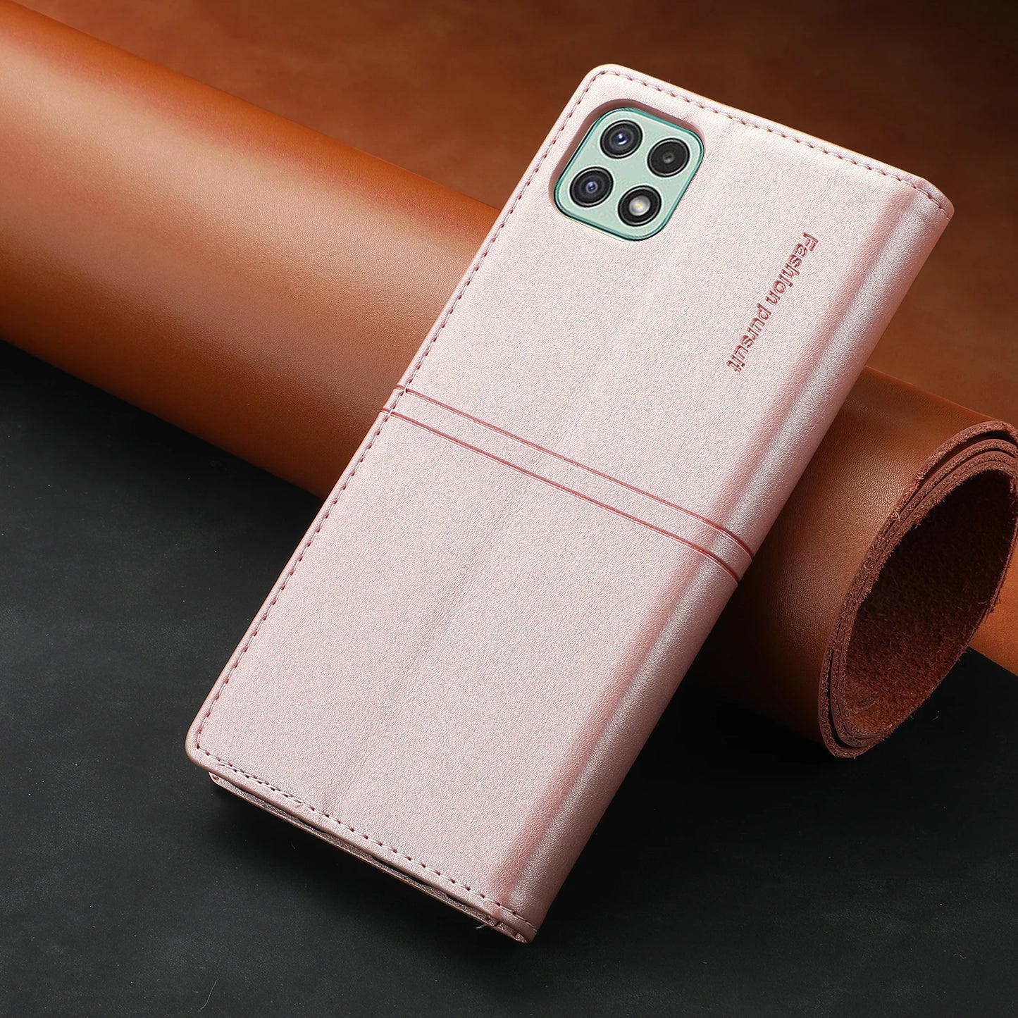 Leather Case for Samsung A15 A25 A35 A55 A05S A14 A34 A54 A24 A04S A13 A23 A33 A53 Flip Wallet Galaxy S24 Ultra S23 FE S22 Plus