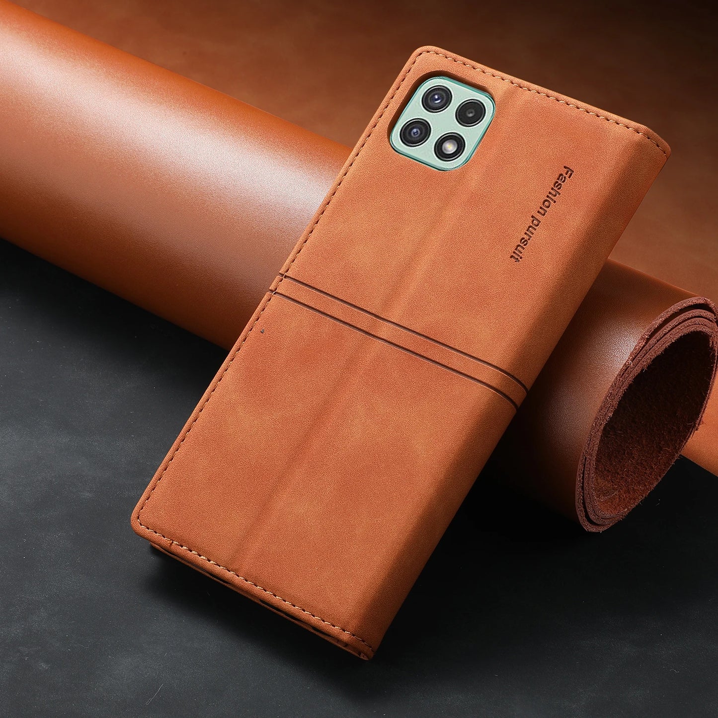 Leather Case for Samsung A15 A25 A35 A55 A05S A14 A34 A54 A24 A04S A13 A23 A33 A53 Flip Wallet Galaxy S24 Ultra S23 FE S22 Plus