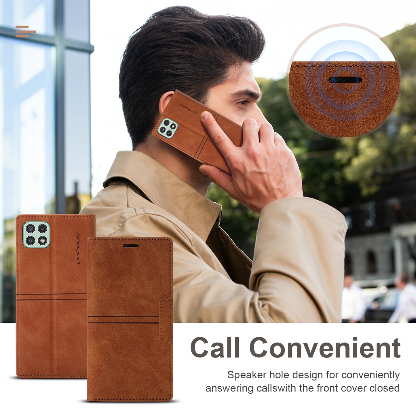 Leather Case for Samsung A15 A25 A35 A55 A05S A14 A34 A54 A24 A04S A13 A23 A33 A53 Flip Wallet Galaxy S24 Ultra S23 FE S22 Plus