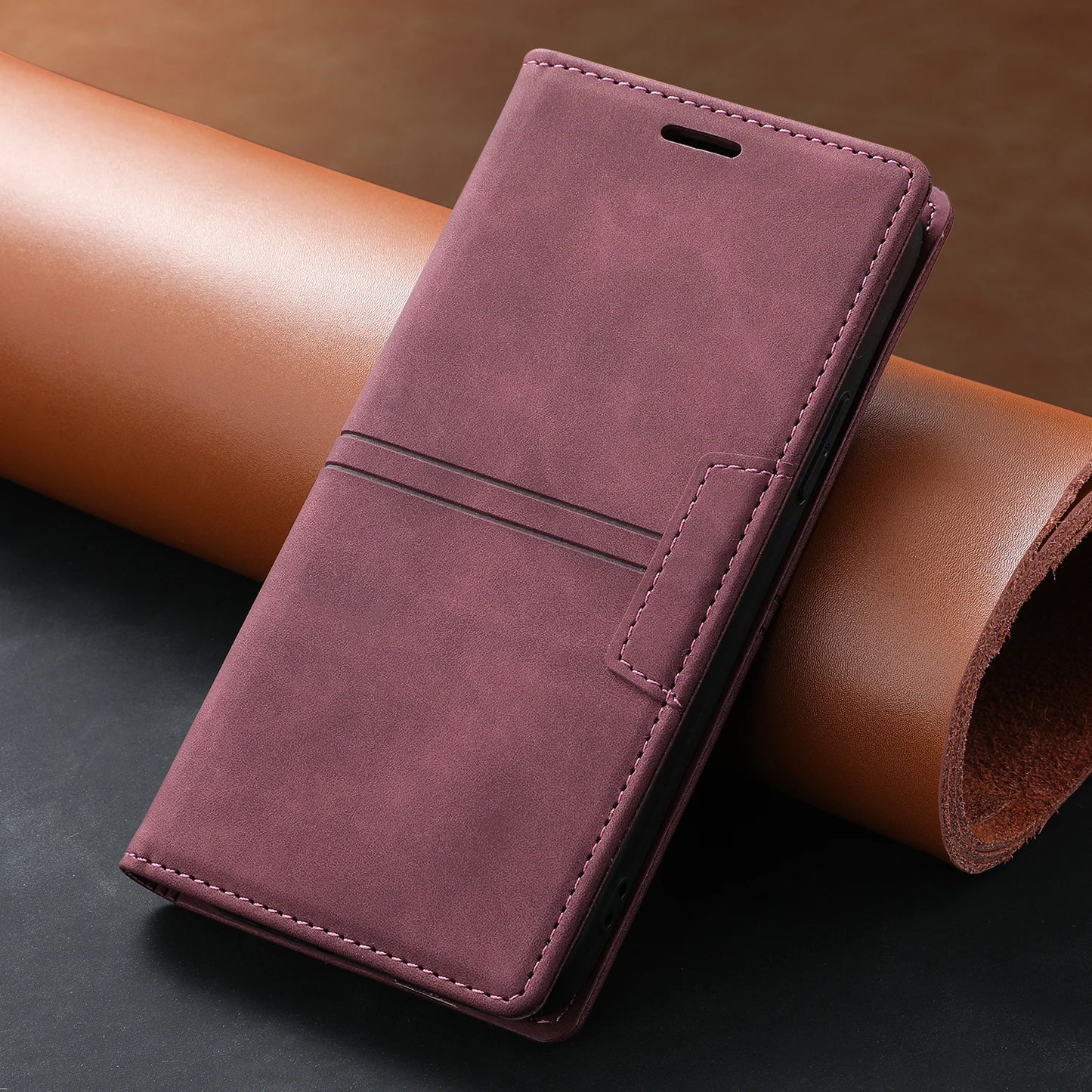 Leather Case for Samsung A15 A25 A35 A55 A05S A14 A34 A54 A24 A04S A13 A23 A33 A53 Flip Wallet Galaxy S24 Ultra S23 FE S22 Plus
