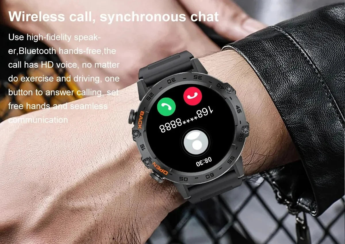 Bluetooth Smartwatch for Men – 1.39” Fitness Sport Tracker, Heart & Health Monitor, iOS/Android