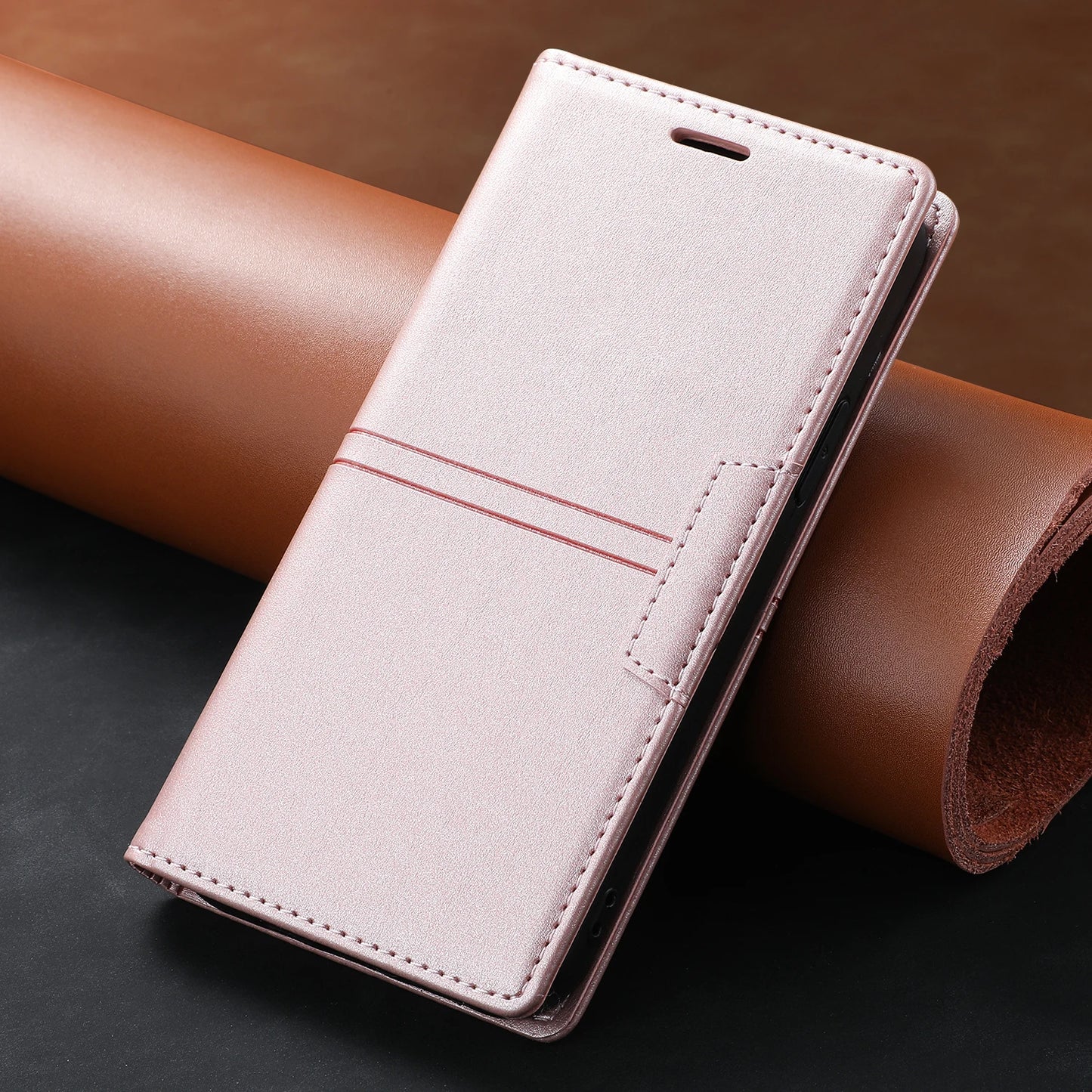 Leather Case for Samsung A15 A25 A35 A55 A05S A14 A34 A54 A24 A04S A13 A23 A33 A53 Flip Wallet Galaxy S24 Ultra S23 FE S22 Plus