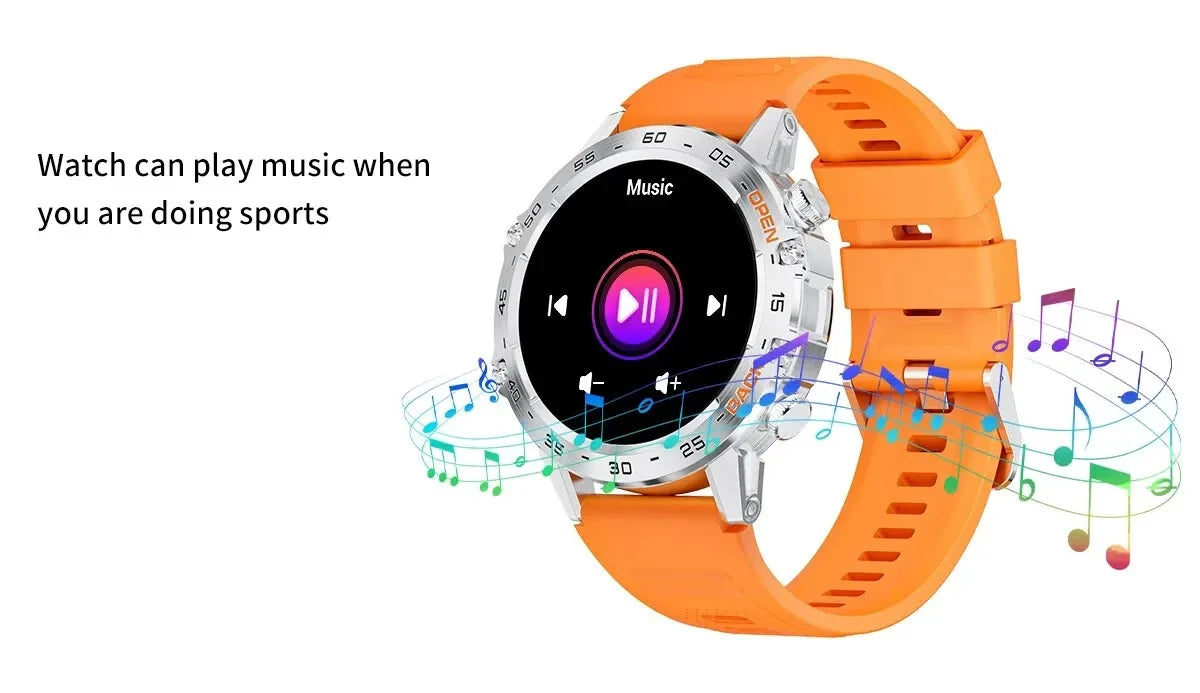 Bluetooth Smartwatch for Men – 1.39” Fitness Sport Tracker, Heart & Health Monitor, iOS/Android