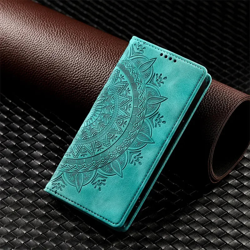 Premium Leather Magnetic Phone Case – Wallet Flip Cover with Card Slots for Samsung Glaxxy
