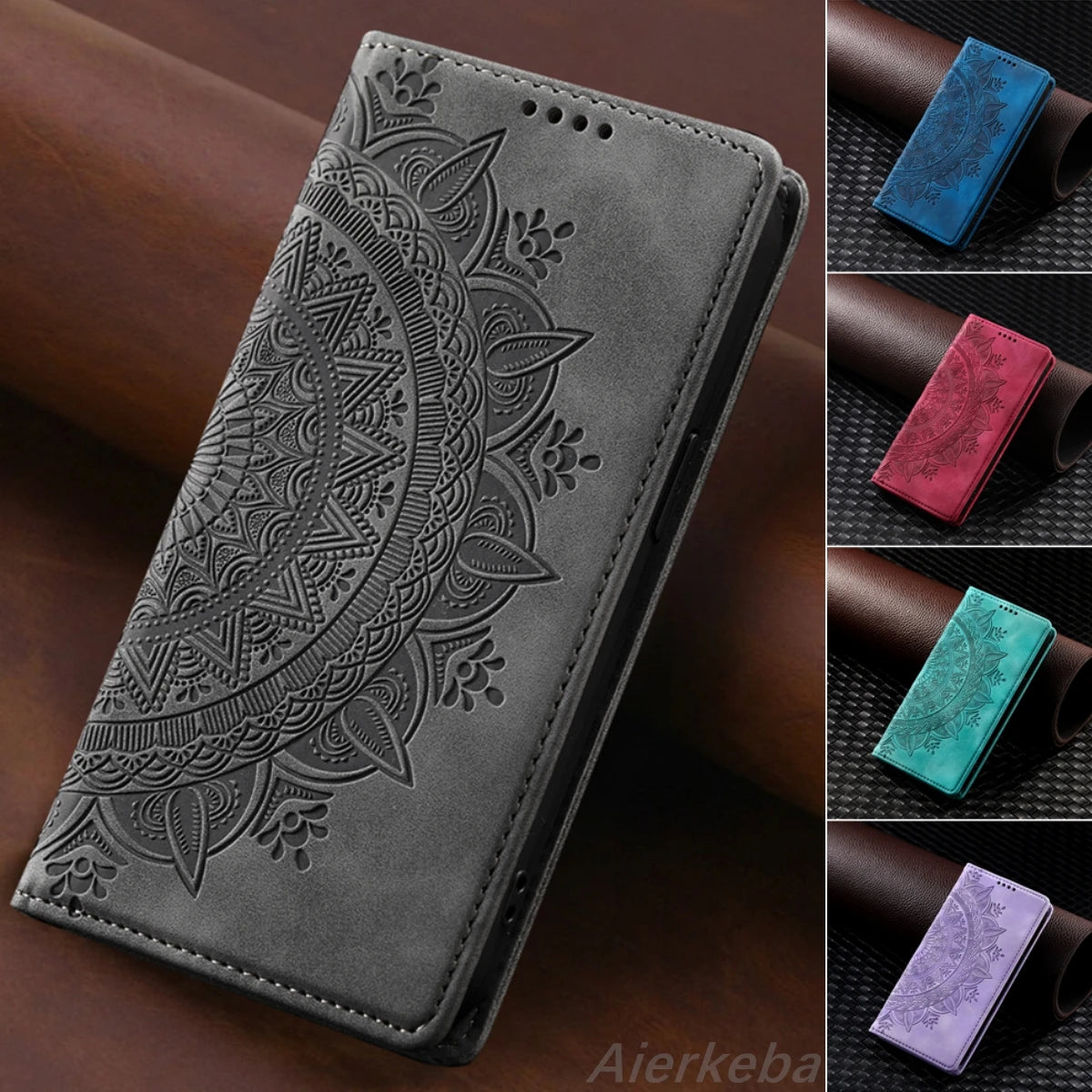 Premium Leather Magnetic Phone Case – Wallet Flip Cover with Card Slots for Samsung Glaxxy