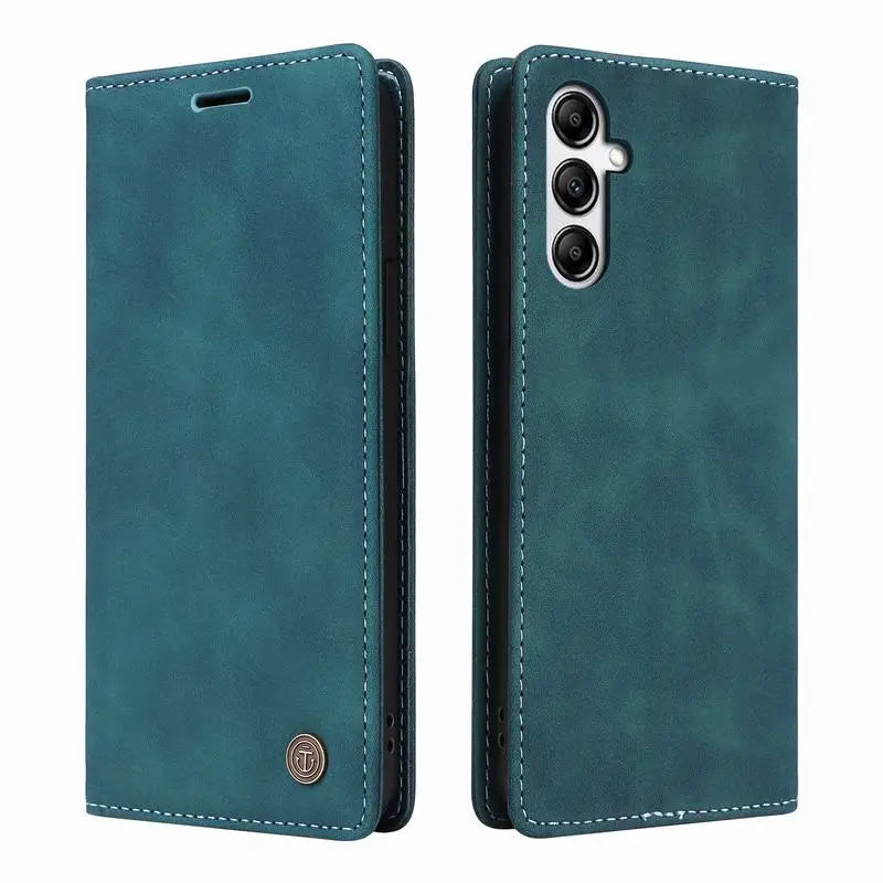 Leather Magnatic Flip Wallet Case For Samsung A Series