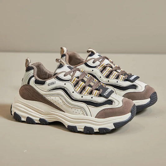 BreezeWalk T-Strap Sneakers – Stylish and Supportive Women’s Platform Shoes for Everyday Wear