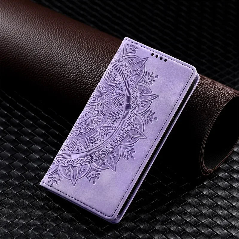 Premium Leather Magnetic Phone Case – Wallet Flip Cover with Card Slots for Samsung Glaxxy