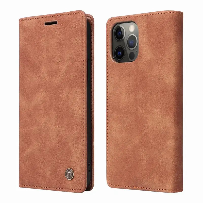 Leather Magnatic Flip Wallet Case For Samsung A Series