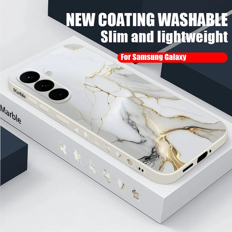Colorful Marble Case with Laynard For Samsung Galaxy