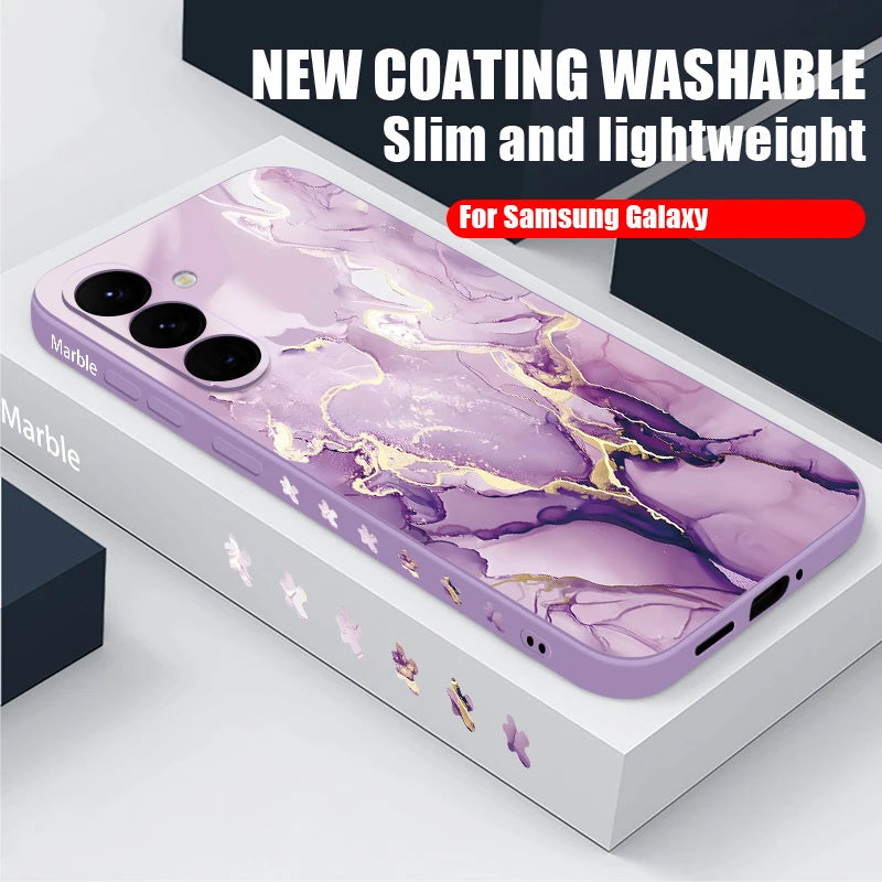 Colorful Marble Case with Laynard For Samsung Galaxy