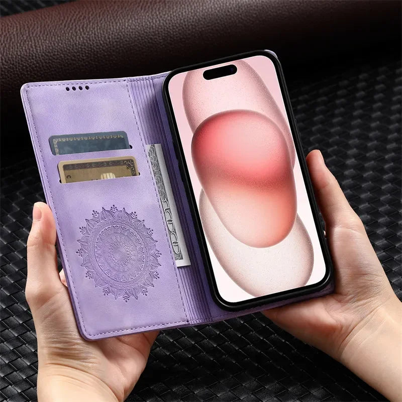 Magnetic Leather Flip Cover for iPhone