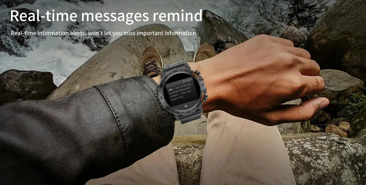 Bluetooth Smartwatch for Men – 1.39” Fitness Sport Tracker, Heart & Health Monitor, iOS/Android