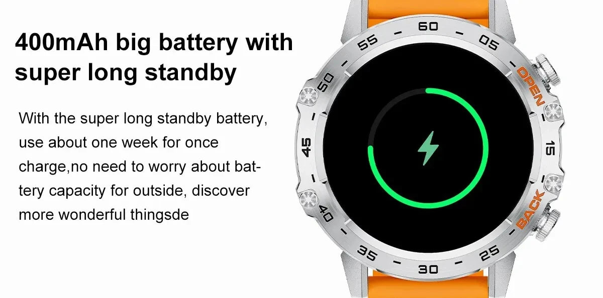 Bluetooth Smartwatch for Men – 1.39” Fitness Sport Tracker, Heart & Health Monitor, iOS/Android