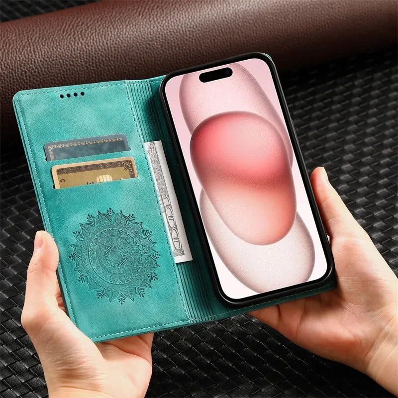 Magnetic Leather Flip Cover for iPhone