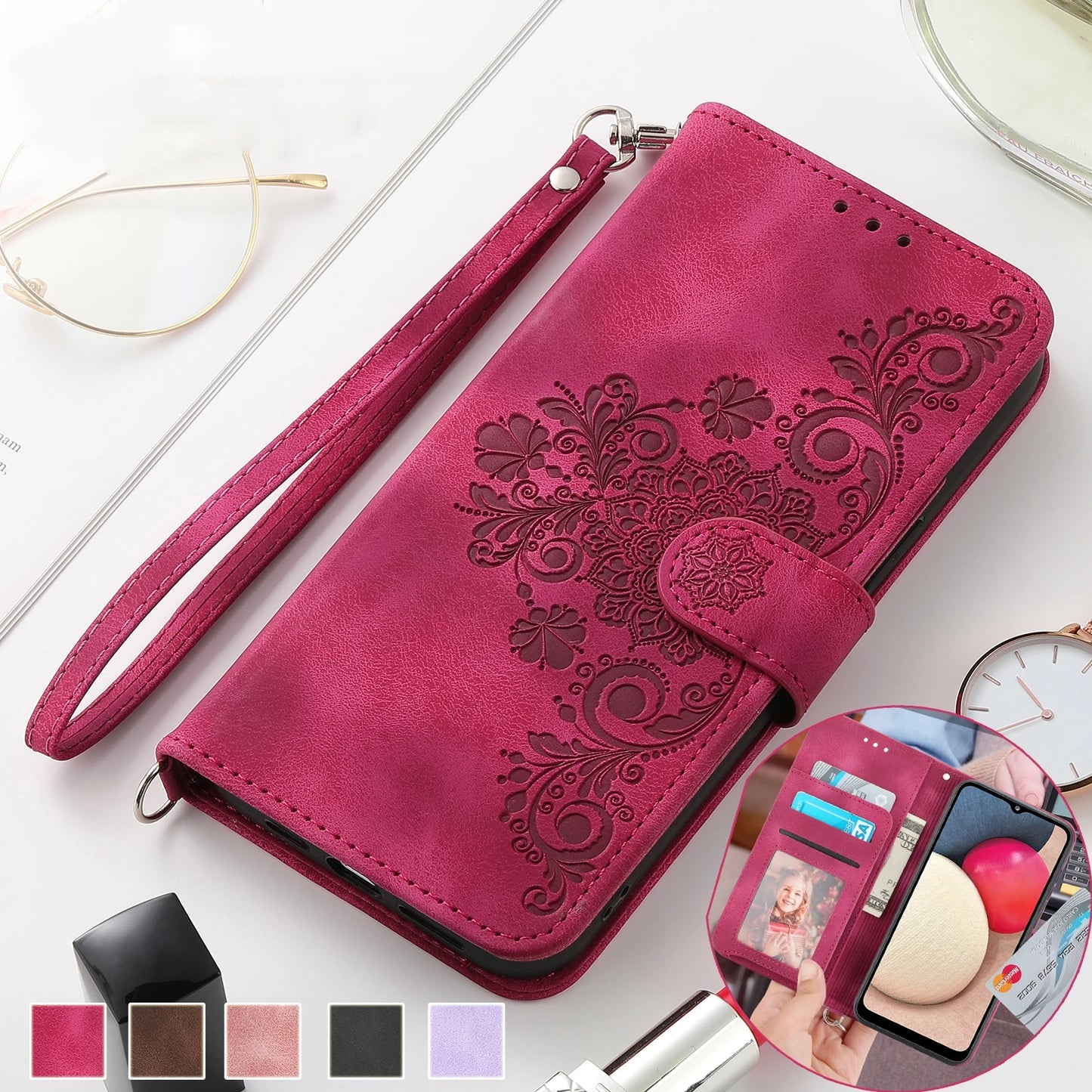 Flip Leather Case with Belt loop for Samsung Galaxy