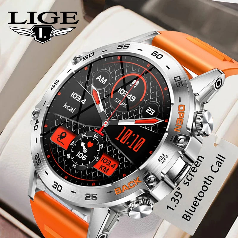 Bluetooth Smartwatch for Men – 1.39” Fitness Sport Tracker, Heart & Health Monitor, iOS/Android