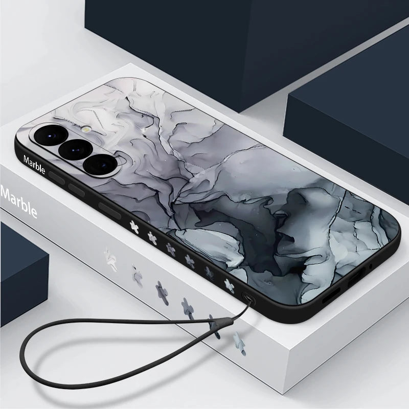 Colorful Marble Case with Laynard For Samsung Galaxy