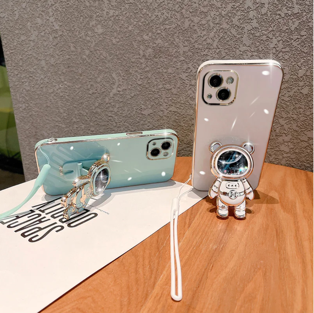 Quicksand Astronaut Case For iPhone 15 ProMax Case For iPhone 14 Case For iPhone 12 Pro 12mini 11 6 6S 7 8 Plus Stand Back Cover