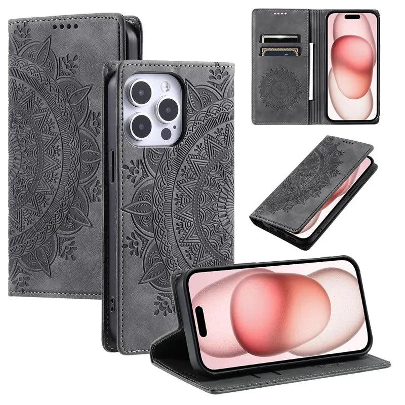 Magnetic Leather Flip Cover for iPhone