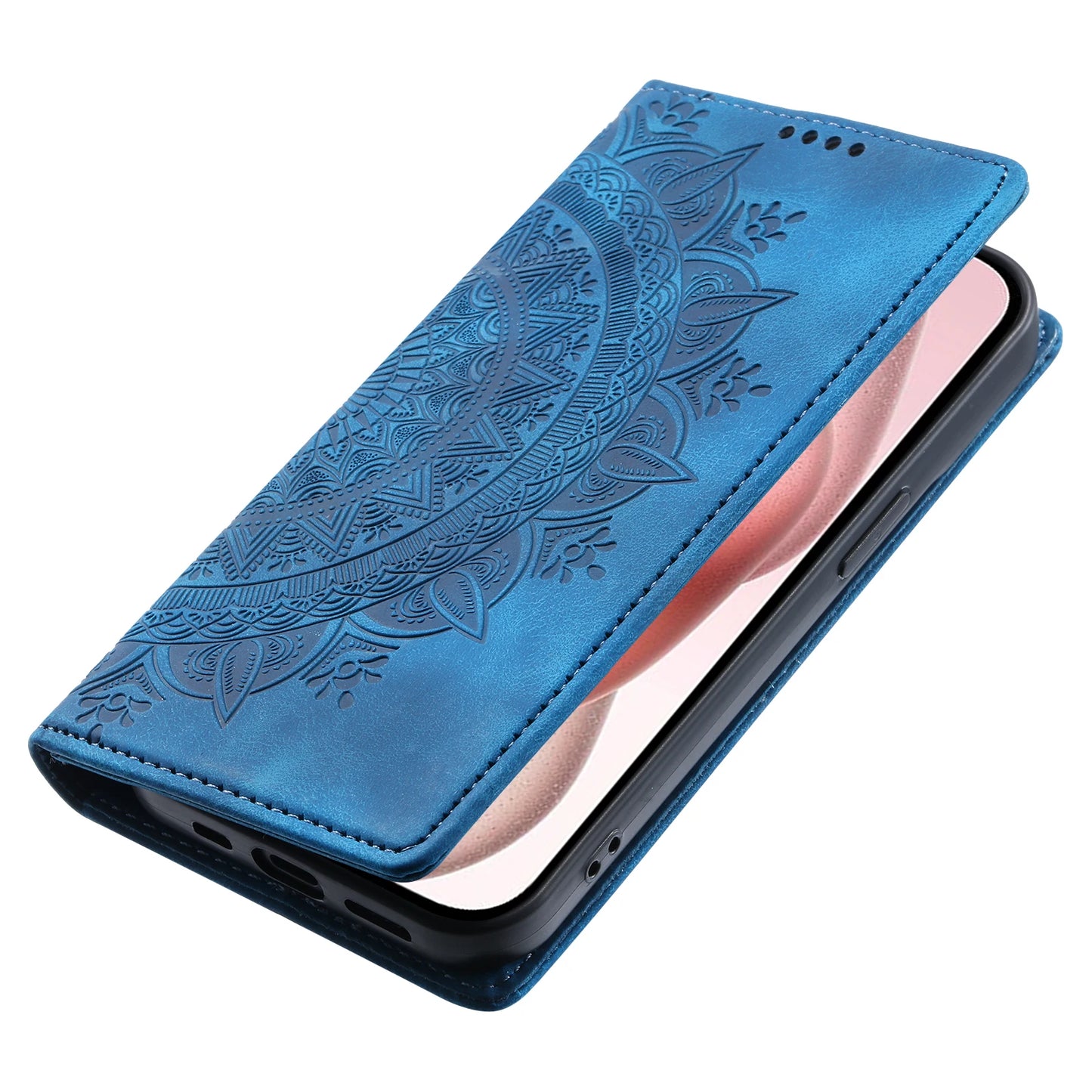Premium Leather Magnetic Phone Case – Wallet Flip Cover with Card Slots