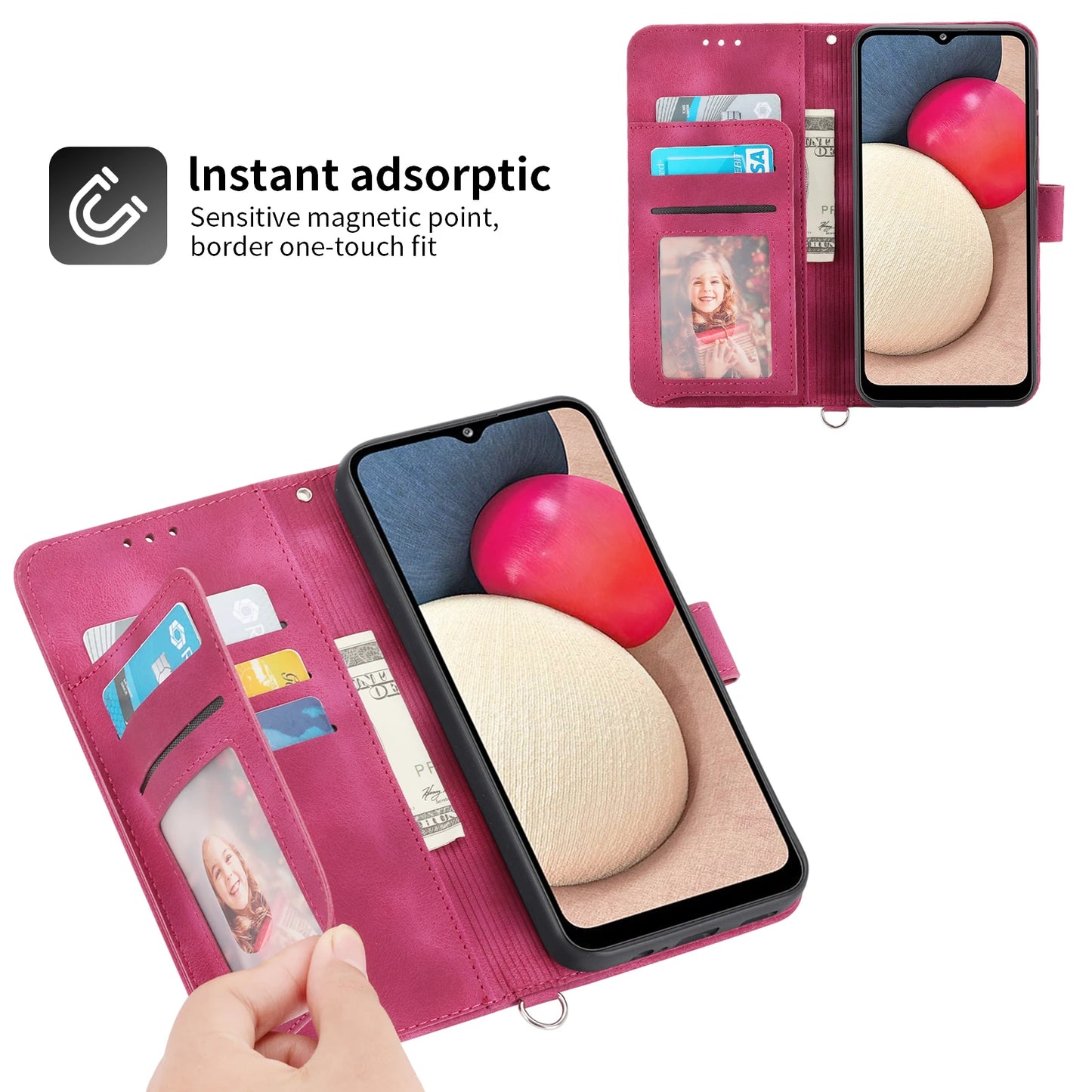 Flip Leather Case with Belt loop for Samsung Galaxy