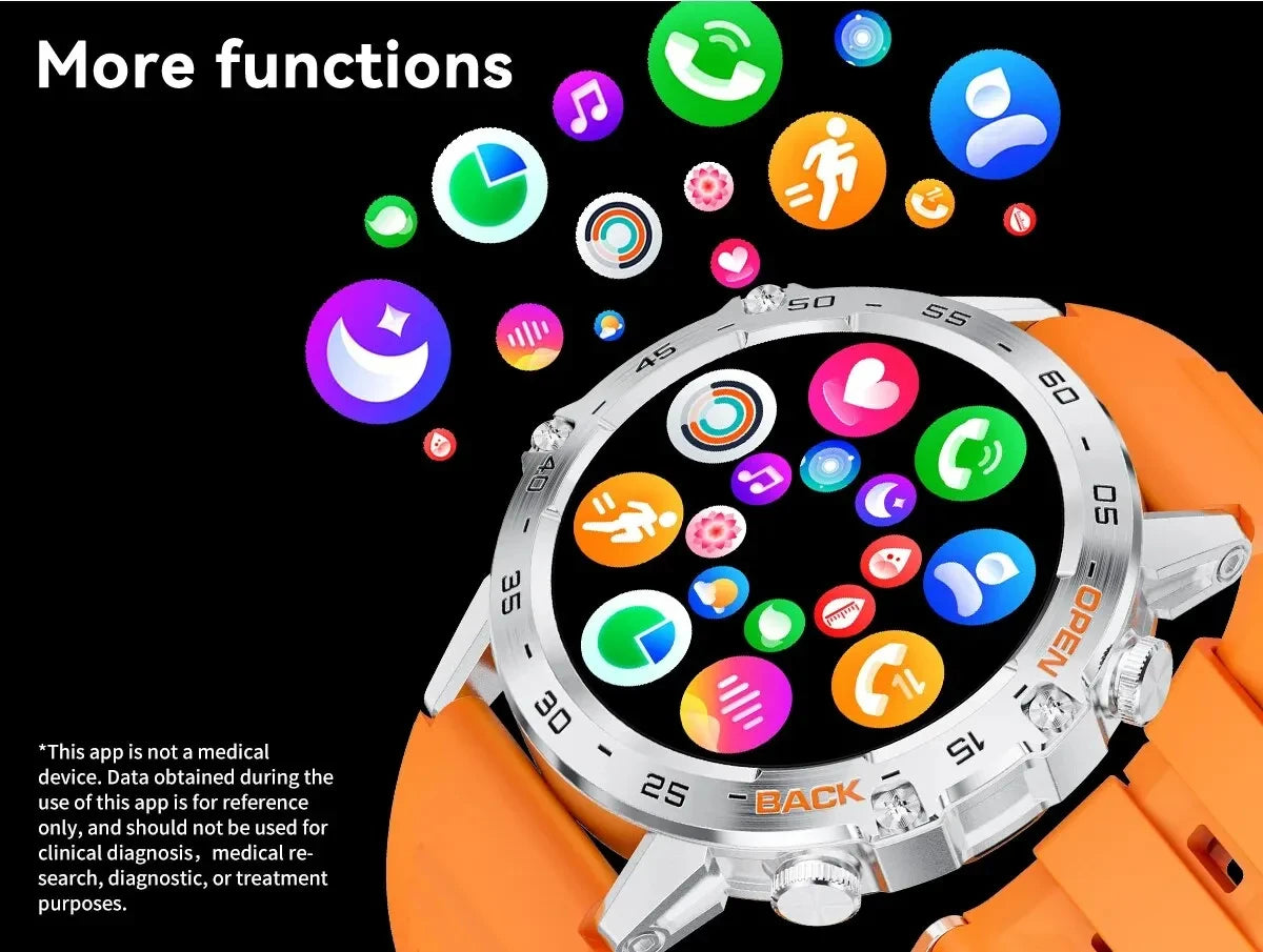 Bluetooth Smartwatch for Men – 1.39” Fitness Sport Tracker, Heart & Health Monitor, iOS/Android