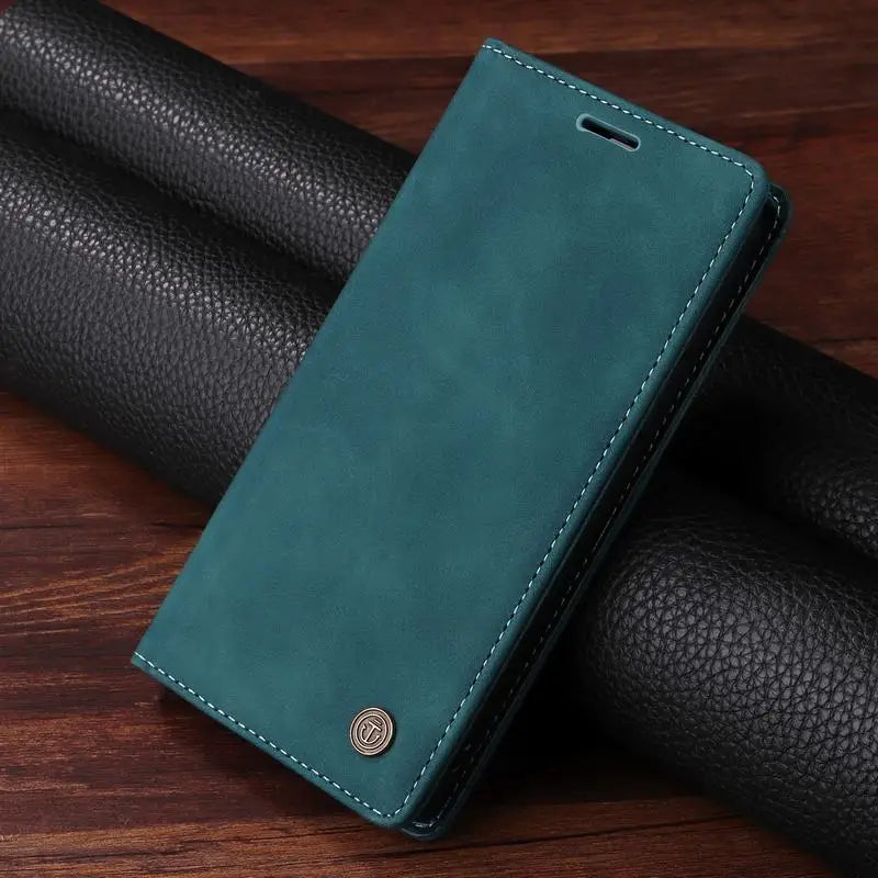 Leather Magnatic Flip Wallet Case For Samsung A Series