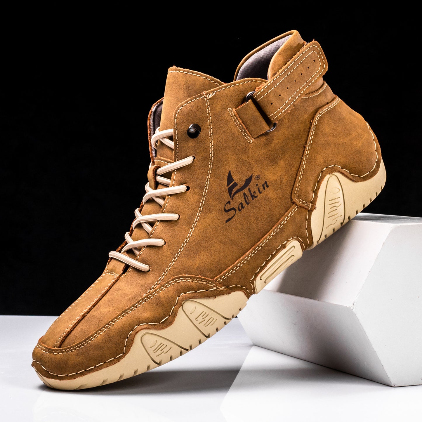 Octopus Men's High-Top Leather Martin Boots