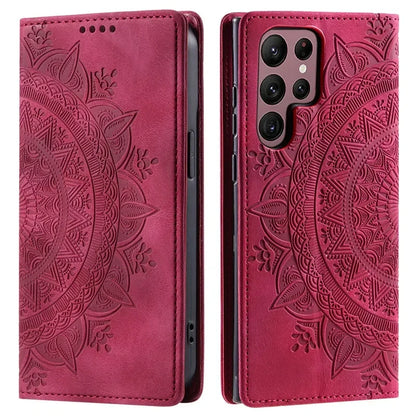 Premium Leather Magnetic Phone Case – Wallet Flip Cover with Card Slots for Samsung Glaxxy