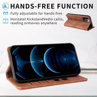 Leather Magnatic Flip Wallet Case For Samsung A Series