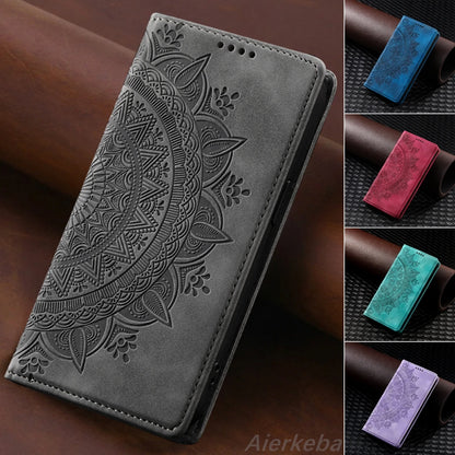 Premium Leather Magnetic Phone Case – Wallet Flip Cover with Card Slots for Samsung Glaxxy