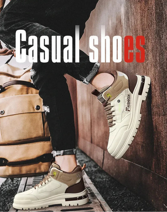 Men’s Casual  Vulcanized Sneakers – Soft Sole Walking & Sports Shoes for Outdoor Activities