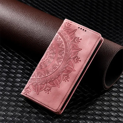 Premium Leather Magnetic Phone Case – Wallet Flip Cover with Card Slots for Samsung Glaxxy