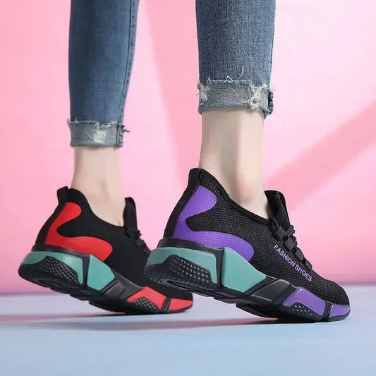 Women's Lightweight Lace-Up Sneakers – Comfortable & Stylish for Spring and Autumn