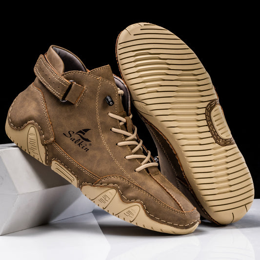 Octopus Men's High-Top Leather Martin Boots